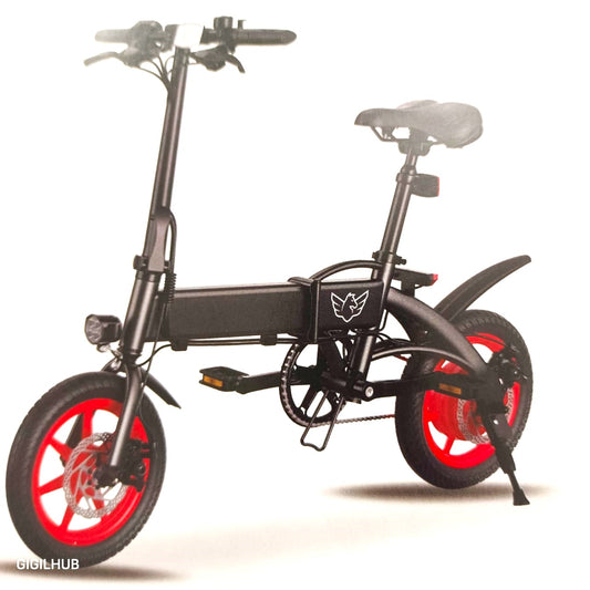 C19 Single Seater Foldable E-Bike with Pedals-GIGILHUB