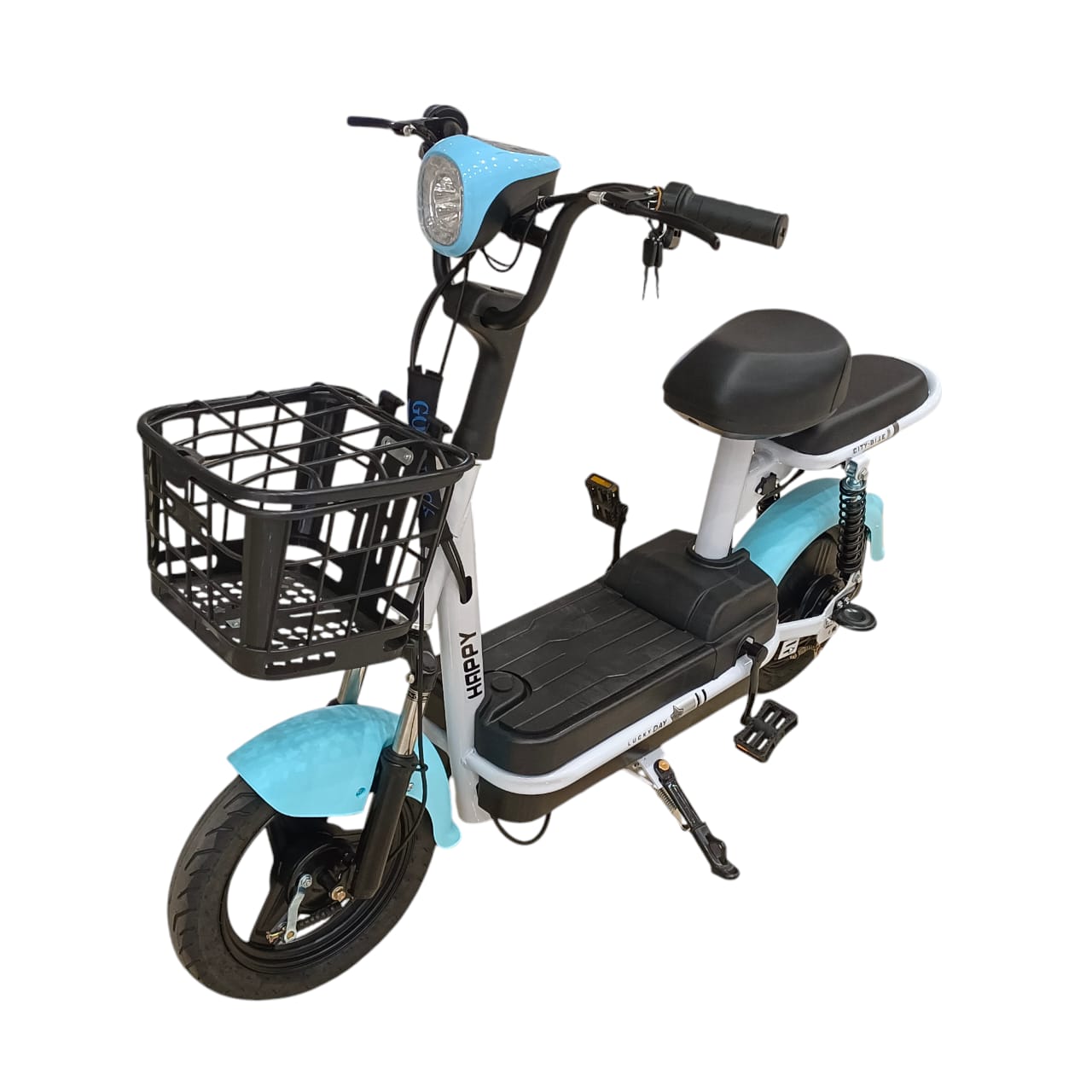 W4 Two Seater Pedal Assisted E-Bike with Front Basket