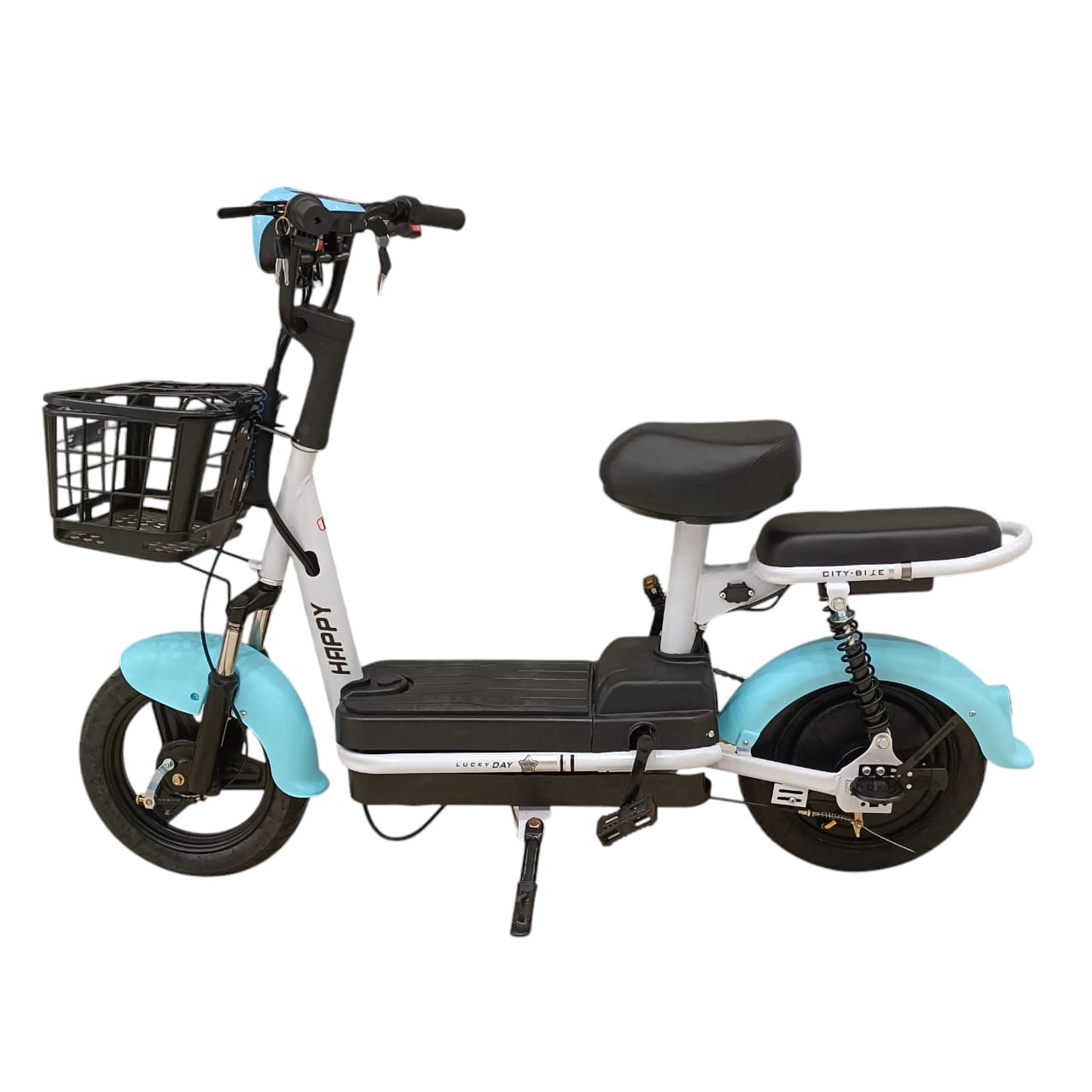 W4 Two Seater Pedal Assisted E-Bike with Front Basket