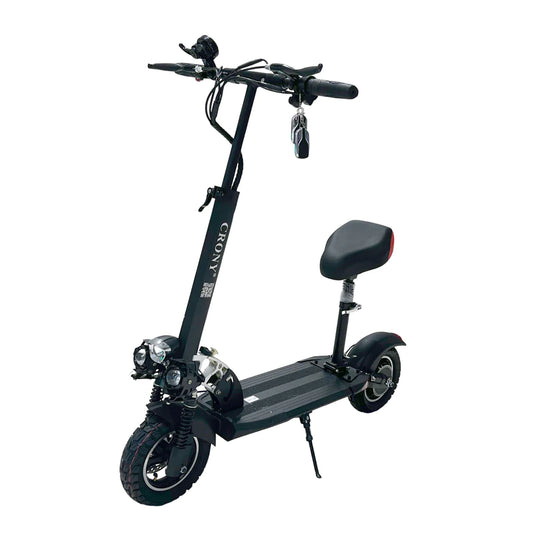 V10 Fast Speed 1000w E-Scooter with Chair & 10 Inches Off-Road Tires (Black)-CRONY