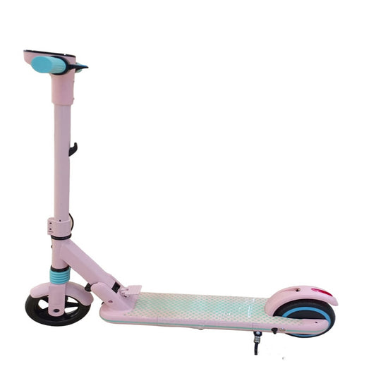 Kids Folding E-Scooter, Light Pink