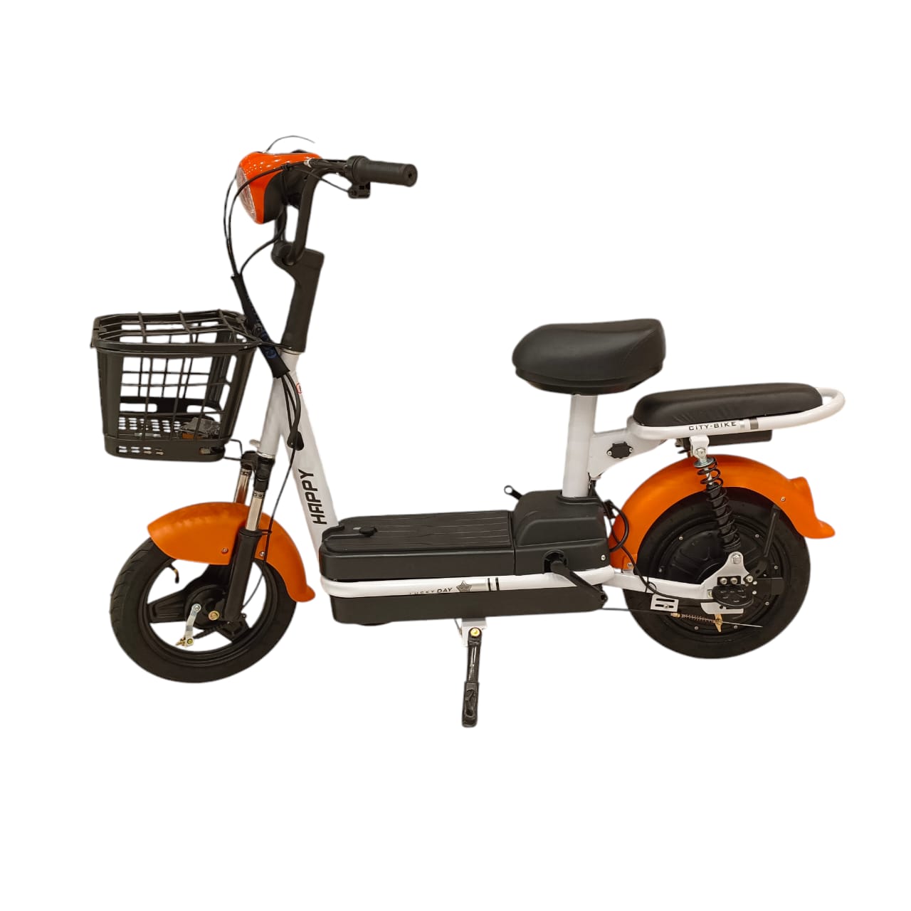 W4 Two Seater Pedal Assisted E-Bike with Front Basket