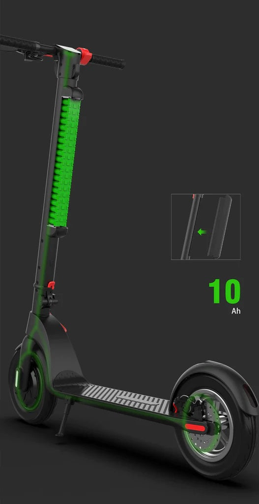 X8 E-Scooter with replaceable dual battery capacity (Battery View)