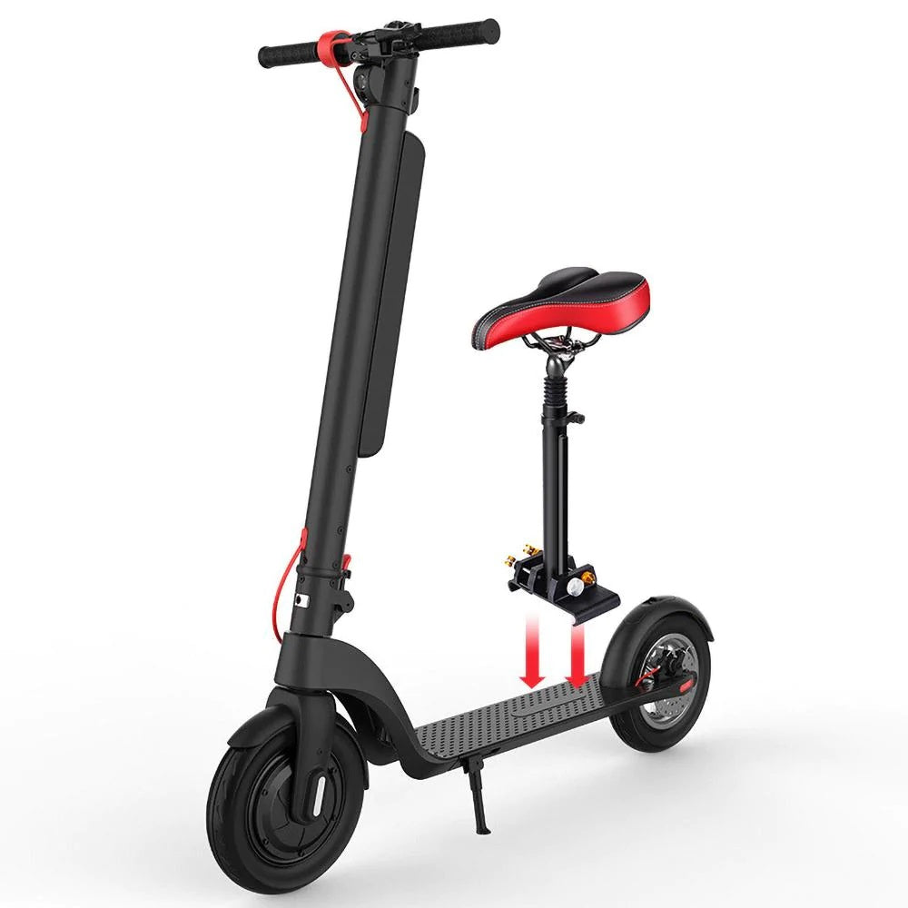 X8 E-Scooter With Replaceable dual battery capacity, 10 inches Inflatable Tires (Black)-CRONY